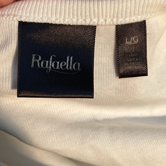 Rafaella white three quarter length sleeves. Beads and mesh section on front. - Picture 3 of 6